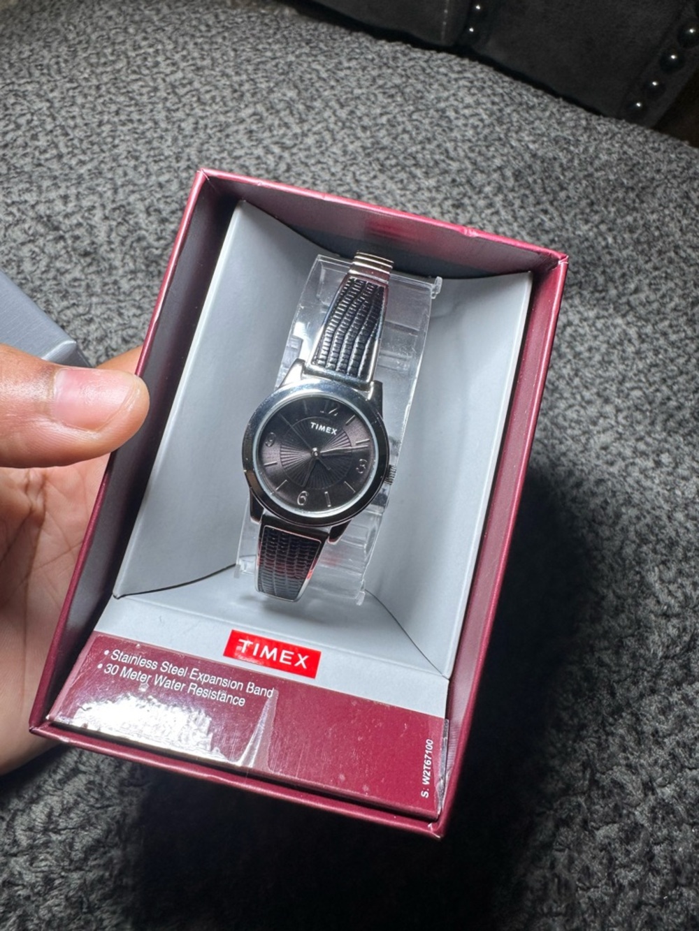 Timex Gray Box with Red Logo